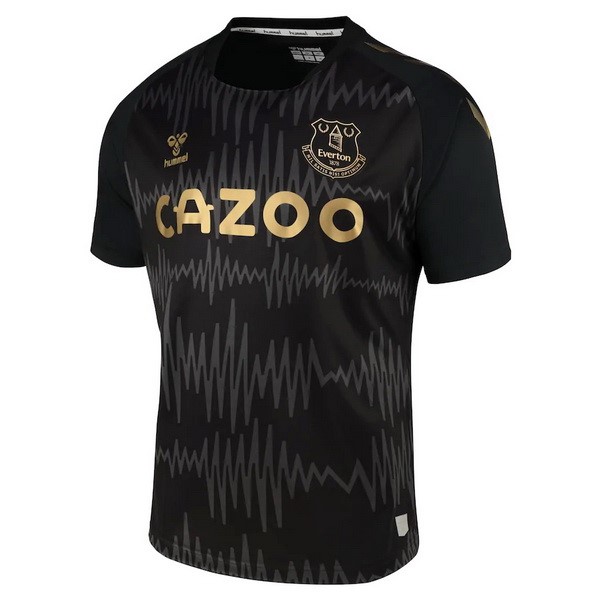 Camiseta Everton Replica Tercera Ropa Portero 2020/21 Negro